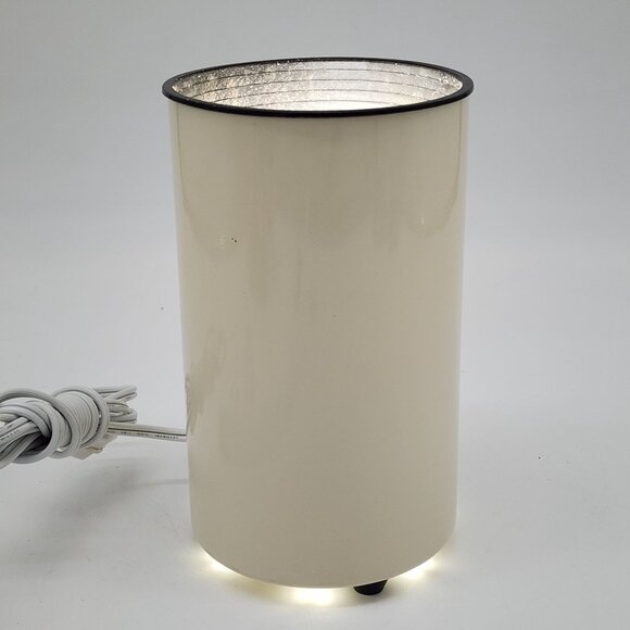 Vintage Kovacs Cylinder Shaped Accent Up Lamp White Metal - Picture 2 of 8